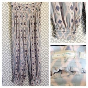 Hei Hei flowy rayon print cuff sleeve‎ pants